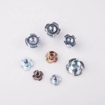 China Heavy Industry High Quality M6 Four Claw Spike T Nut 4 Prongs Nuts For Wood Furniture for sale