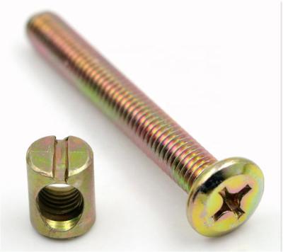 China M6 M8 M10 Furniture Bolt Screws Carbon Steel Furniture Bolts With Barrel Finger Nut Connector Fastener for sale