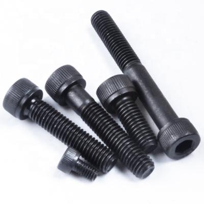 China DIN912 M3 M4 M5 M6 Round SAE 12.9 Grade Black Hex Socket Head Cap Screws With Black Oxide Surface Plating for sale