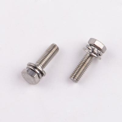 China Micro Pan M6 M8 304 Stainless Steel Joint Double Combination Phillips Pan Head Machine Screw for sale