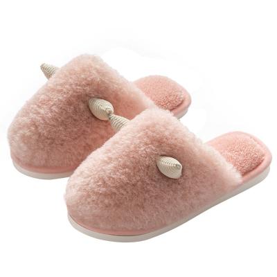 China Wholesale indoor home slippers fluffy slippers fashion trend plush plush slipper women thick warm and for sale