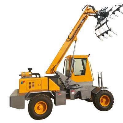 China Material of Construction Shops 2 Ton Ce /EPA/Euro 5 Small Telescopic Boom Front Wheel Loader With Log Grapple for sale