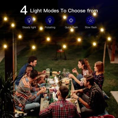 China SYLSTAR Outdoor String Lights in Stock 48Ft Waterproof Outdoor Solar String Lights s14 with 16Bulbs Led Edison Garden Solar Lights For Party for sale