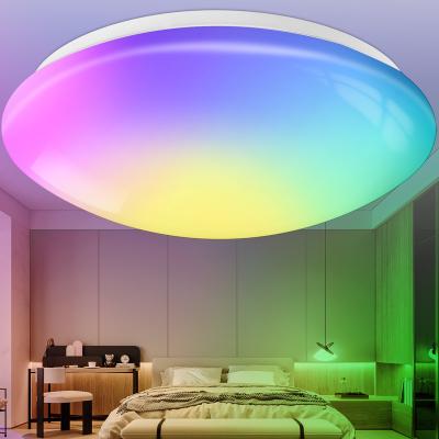 China Led Lights For TV Tuya Alexa APP Voice Control CE ROHS CE ROHS Modern Adjustable 3000K-6500K Square RGB Dimmable 3000K-6500K LED Ceiling Lights for sale