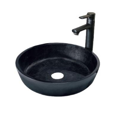 China Easy Wash Clean Black Round Sink Counter Top Hand Vanity Glass Bathroom Basin for sale