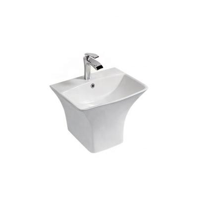 China Saudi Arabia Market Modern Hot Sale Good Design Shell Shaped Wall-hung Ceramic Washbasin Sink Lavobo Toilet Bathroom Sink for sale