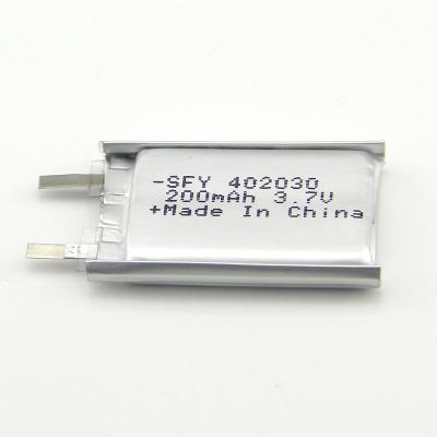 China Rechargeable Toys Low Price 3.7V 402030 Polymer 200mah Lithium Battery for sale