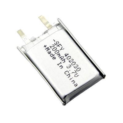 China Home Appliances 3.7V 200mAh Lipo 1S Polymer Rechargeable Battery MP3 GPS Speaker Watch 402030 for sale