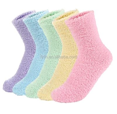 China QUICK DRY girls keep warm super soft fuzzy cozy home women's casual hairy socks for sale