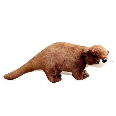 China Cute Fun Free Sample Customized Production River Plush Otter Toy Stuffed Animal Lifelike Wild Animals Brown Otter Stuffed Toys for sale