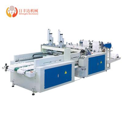 China Fully Automatic Hotels RFD 2X400 T Shirt Plastic Bag Making Machine Price for sale