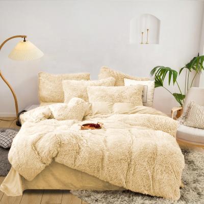 China Brillmax 1000tc China Manufacture Designer Brand Velvet Fluffy Modern Bed Plush Duvet Cover Bedding Sets For Winter Set for sale