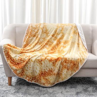 China Brillmax Anti-Static Hot Sale Customized Taco Flannel Burritos Giant Soft And Cozy Tortilla Blanket For Adults Gift for sale