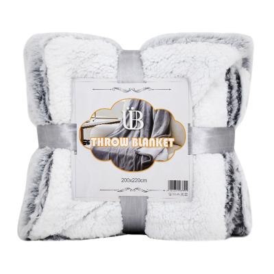 China Brillmax PV Fleece Plush Throw Blanket 50*60 Thick Brushing Anti-Static Solid Luxury Brushed Plush Sherpa Blankets For Winter for sale