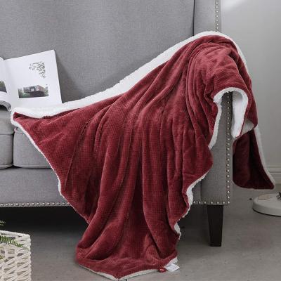 China Wholesale Anti-Static Wool Fleece Blanket Soft Polyester Wool Sherpa Sale for sale