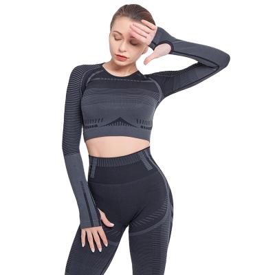 China 2021 Classic Fitness Suit Yoga Breathable Durable Quick Dry Nylon Seamless Clothes for sale