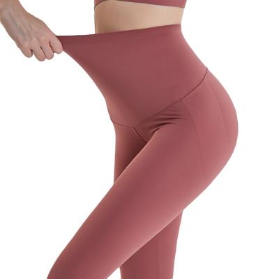 China 2022 Breathable seamless yoga pants lift up bare feeling label belly compression leggings deportivo white schwarz for women breathable for sale