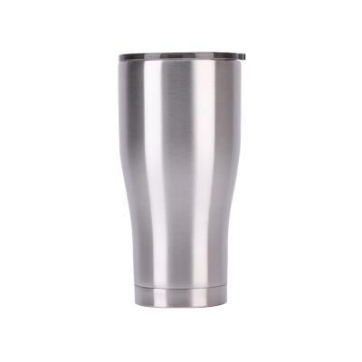 China Customized Logo Viable Double Wall Vacuum Travel Mug Large Capacity Stainless Steel Curve Thermal Tumblers for sale