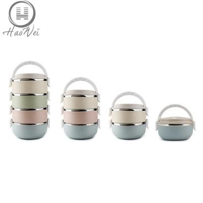 China Multi-Layer Multi-Layer Heat Storage Freshness Tiffin Lunch Box Stainless Steel With Handle for sale