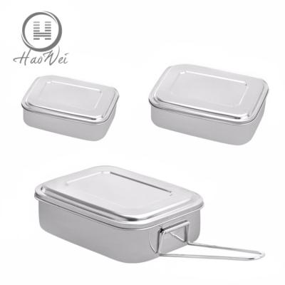 China Freshness Preservation China Manufacture Portable 1/2/3 Square Compartments Stainless Steel Tiffin Lunch Box for sale