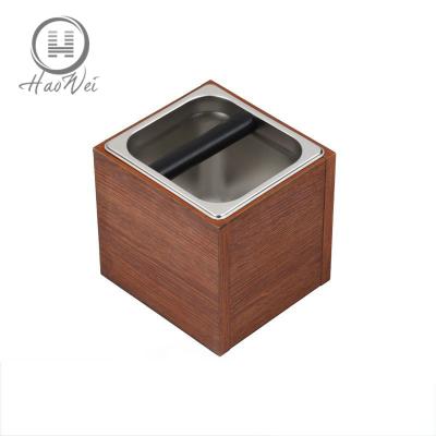 China High Quality Sustainable Square 2.5L Stainless Steel Coffee Maker Tools Wooden Coffee Blow Box for sale