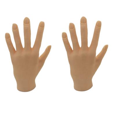 China 2pcs/box Reusable Plastic Model Nail Art Model Painting Practice Tool Fake Hand for Training and Display Soft Hand for Nails for sale