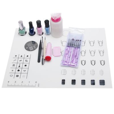 China Factory Customized Printed Customized Simply Ordered Silicone Manicure Mat for Nail Art Silicone Table Mat Stamping Plate Stamping and Copying for sale