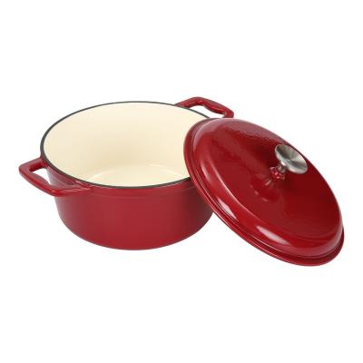 China Sustainable ROUND Cast Iron Casserole With Enamel Coating for sale