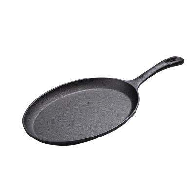 China Hot Selling Traditional Amazon Cast Iron Sizzle Casserole With Long Handle for sale