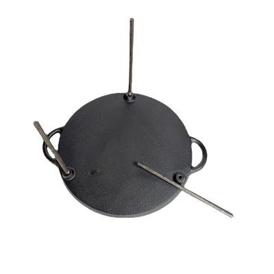 China General Use For Gas Cast Iron Grill And Induction Cooker Outdoor Camping Plate With Three Leg for sale