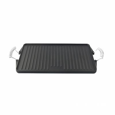 China CAST IRON RECTANGLE Outdoor Camping Gas Cooker Rise GRILL PLATE for sale