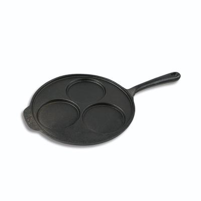 China Sustainable preseasoned csat iron pancake pan, egg skillet for sale