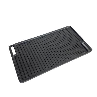 China Outdoor Camping Gas Cooker Rectangle Cast Iron Grill Dish for sale