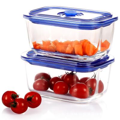 China Heatable Glass Jar Air Tight Spice Storage Container Food Glass With Bamboo Trolley Kitchen Boxes for sale