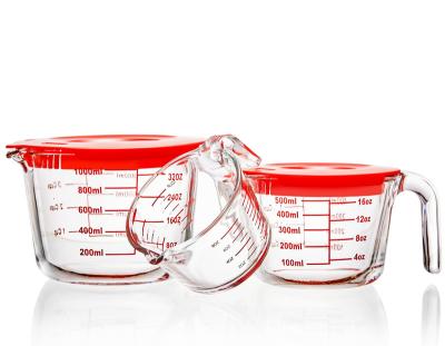 China Amazon Viable Measuring Cups and High Borosilicate Glass Measuring Jug for sale