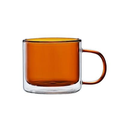 China High Sustainable Colored Borosilicate Glass Mug for sale