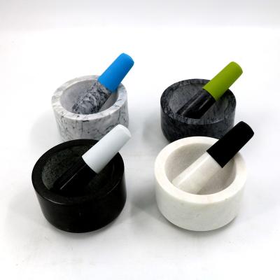 China Wholesale High Quality Natural Stone Marble Mortar and Pestle Set from Viable Factory for sale