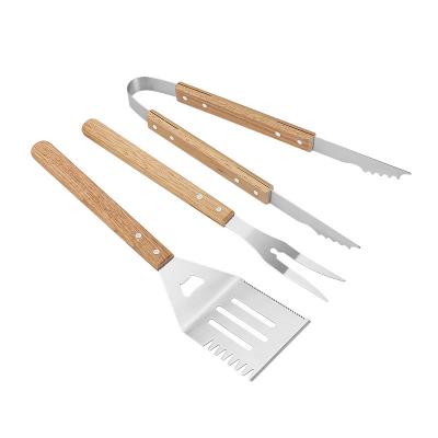 China Easily Cleaned High Quality BBQ Tools With Wooden Handle for sale