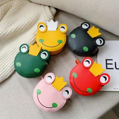 China Wholesale Fashion Cartoon Cross Printing Frog Mini Kids Coin Purses And Handbags PU - Cute Body Mini Children Shoulder Handbags Handbag for sale