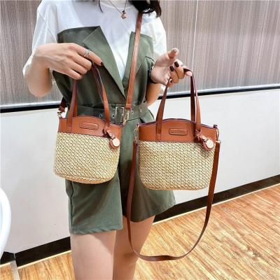 China Wholesale Vintage Mini Sea Grass Wheat Straw Fashion Weave Lady Hand Bag Fashion Cross - Body Shoulder Women Handbags Beach Tote Bag for sale