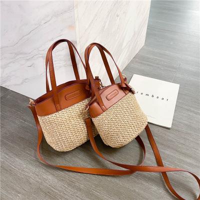 China Wholesale Handbags & Purses at Lady Beach Tote Shoulder Bag Handbag Beach Straw Bags Straw Weave Womens Vintage Vintage for sale