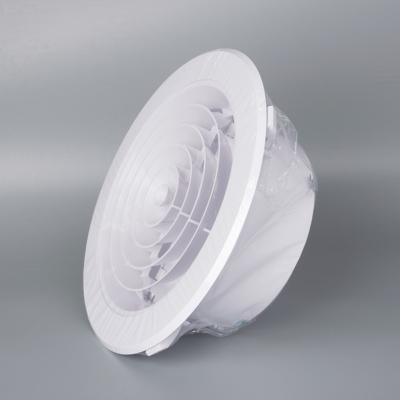 China Easy Installtion Round Ceiling Diffusers White ABS Plastic For Air Conditioning Air Diffuser Round Ceiling Vent Damper for sale