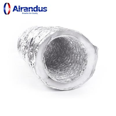 China HVAC System Traditional Fiberglass Insulated Air Conditioning Aluminum Foil Flexible Duct for sale