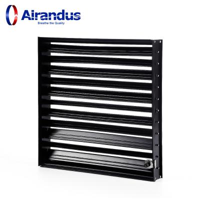 China HVAC Systems Modern Single Square Steel Sheet Metal Wing Multi Wing Cool Air Opposite Blade Damper Grille for sale