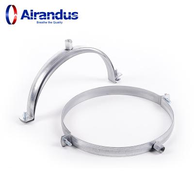 China Ducts Ventilation Pipe Clamp Hanger Rigid Circular Flange Suspension for Air Duct for sale