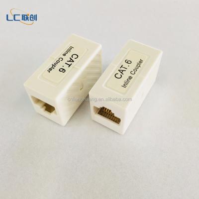 China Integrated Structure Cabling System RJ45 UTP Cat6 Coupler Pass Through Keystone Jack for sale