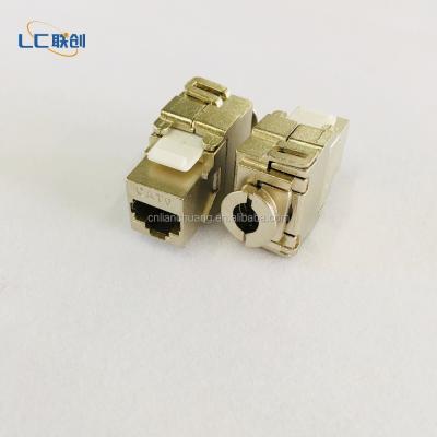 China Keystone Structure Cabling System RJ45 Cat6 STP Jack Toolless Type for sale