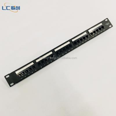 China Cat3 Fabric Cabling System Phone Port Voice 25 RJ11 Patch Panel for sale