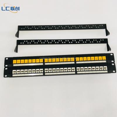 China Structure 2U Cabling System 48 Inch UTP Port Cat6 19 Patch Panel Loaded Modular Jack for sale