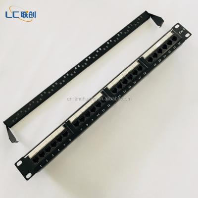 China 1U 19inch RJ45 24 UTP Cat6 Structure Cabling System Left Patch Panel for sale